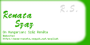 renata szaz business card
