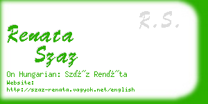 renata szaz business card